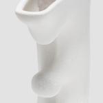 فازة ستريم لاين أبيض وودي