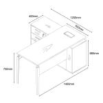 ميامي مكتب 140 سم وودي