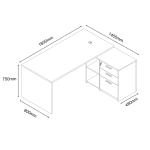 نيرا مكتب 160 سم وودي