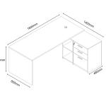 نيو نيرا مكتب 180 سم بني وودي