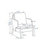 جون كنب مكتبي جلد كريمي وودي