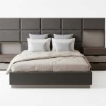 هيبي طقم غرفة نوم رمادي 180×200 سم 6 قطع وودي