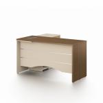 نيو نيرا مكتب 140 سم بني وودي