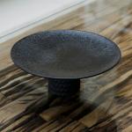 وعاء تقديم سيراميك صغير أسود وودي