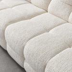 بونيتو كنب 3 مقاعد 235 سم أبيض وودي