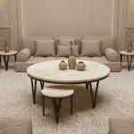 شايني طقم طاولات أرضية للمجالس 5 قطع