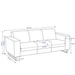 صوفيا كنب مكتبي ثلاثي ابيض وودي