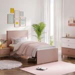 بونو سرير أطفال 120×200 سم زهري وودي