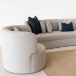 كالما كنب فردي كريمي وودي