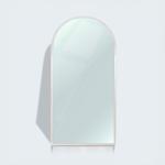 مرآه أرضية بإطار خشبي فضي وودي