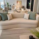 كالما كنب 4 مقاعد 300 سم بيج وودي