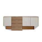 أكورسا كونسول مع مرآة كريمي 4 أدراج وودي