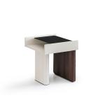 بونتي طاولة جانبية كريمي وودي