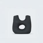 فازة ديكورية سيراميك سوداء وودي