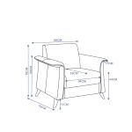 عليا كنب مكتبي فردي أسود وودي