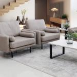 تورينو كنب فردي جلد بيج غامق  وودي