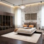 الاسكا طقم غرفة نوم كريمي 180×200 سم 7 قطع وودي