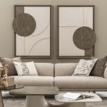 مونجي لوحة جدارية فاخرة وودي