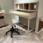 موغلا كرسي مخمل بيج وودي