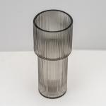 فازة سوداء زجاجية وودي