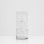 فازة مكعبات زجاجية كبيرة وودي