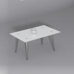 طاولة شاي بسطح زجاجي وودي