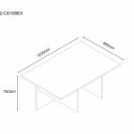 نيو نيرا طاولة تمديد طاولة اجتماع 120*80 سم وودي