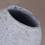 فازة زهور سيراميك فخمة وكبيرة لون رصاصي وودي