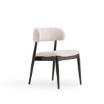 بيليز كرسي قماش بيج وودي