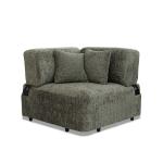 فيولا طقم كنب زاوية أخضر وودي