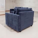 طقم كنب ليدز أزرق وودي