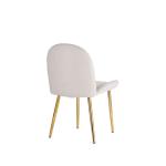 لونا كرسي قماش بيج و أرجل ذهبية