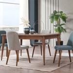 نيو رترو طاولة طعام 8 أشخاص بدون كراسي وودي