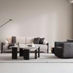 نورا كرسي فردي دوار رمادي وودي