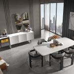 بادوفا طاولة طعام 8 أشخاص بدون كراسي وودي