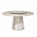 مارفيلا طاولة طعام رخام صناعي بدون كراسي وودي