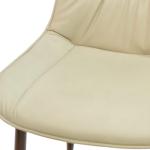 كرسي جلد بيج وودي