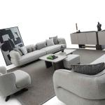 نيو هيرميس كنب 4 مقاعد كريمي 300 سم وودي