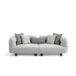 نيو هيرميس كنب 3 مقاعد كريمي 240 سم وودي