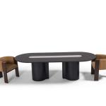 باشون طاولة طعام 230 سم بدون كراسي وودي