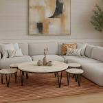 شايني طقم طاولات أرضية للمجالس 5 قطع