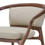 دريم لاونج كرسي جلد بيج وودي