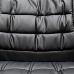 كرسي مكتبي جلد أسود وودي