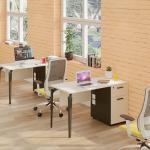 نيو ميامي مكتب 120 سم ابيض وودي