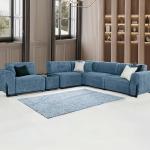 فيولا كنب يد يمين فردي أزرق وودي