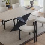 بيلا طاولة طعام 8 أشخاص 220 سم بدون كراسي وودي