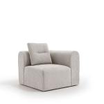 التون طقم كنب زاوية 3 قطع رمادي فاتح وودي