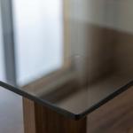 بيتي طاولة قهوة زجاج 120سم وودي