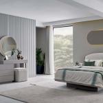 كشمير طقم غرفة نوم راقي كريمي 180×200 سم 7 قطع وودي