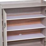 برايت دولاب أحذية بابين رمادي